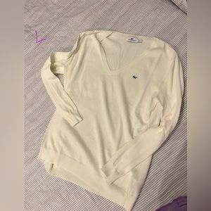 Vineyard Vines Cream VNeck Sweater